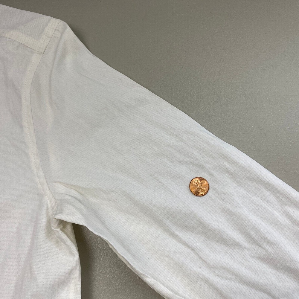 Eileen Fisher Organic Cotton Steel Jacket XS Ivory Swing Pockets Trench NEW $368 - Picture 8 of 16
